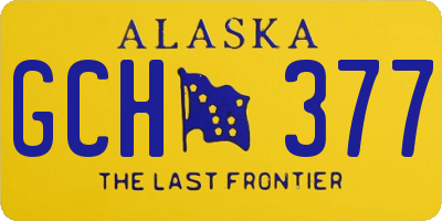 AK license plate GCH377