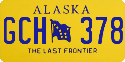 AK license plate GCH378