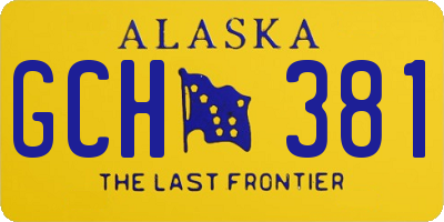 AK license plate GCH381