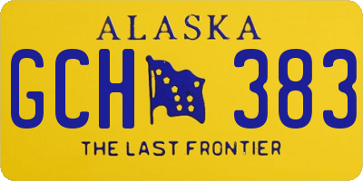 AK license plate GCH383