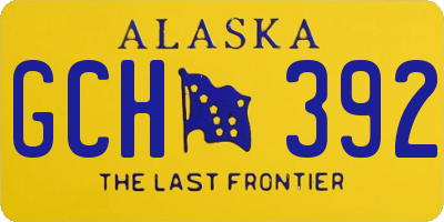 AK license plate GCH392
