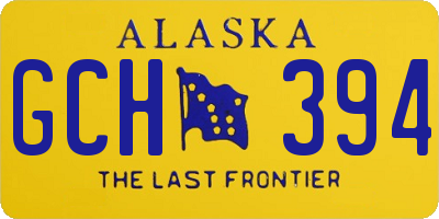 AK license plate GCH394