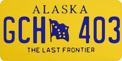 AK license plate GCH403