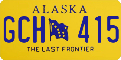 AK license plate GCH415