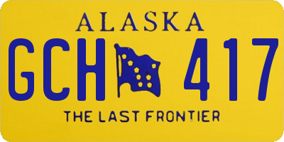 AK license plate GCH417