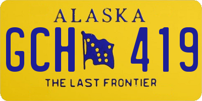 AK license plate GCH419