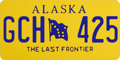 AK license plate GCH425