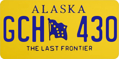 AK license plate GCH430