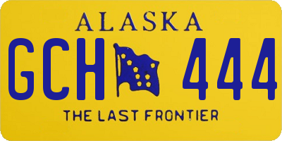 AK license plate GCH444