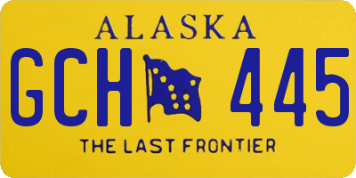 AK license plate GCH445