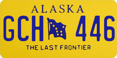 AK license plate GCH446