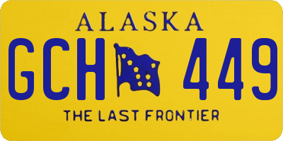 AK license plate GCH449