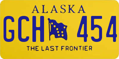 AK license plate GCH454
