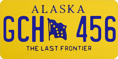 AK license plate GCH456