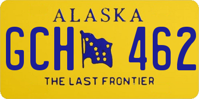 AK license plate GCH462