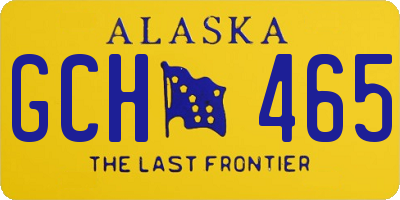 AK license plate GCH465