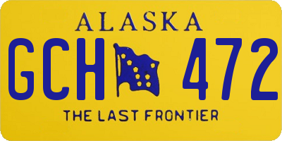 AK license plate GCH472