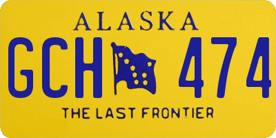 AK license plate GCH474