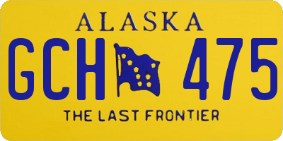 AK license plate GCH475