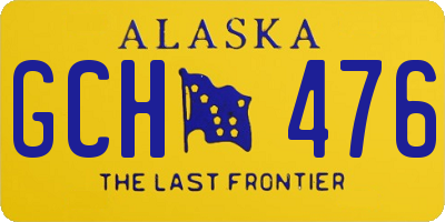 AK license plate GCH476