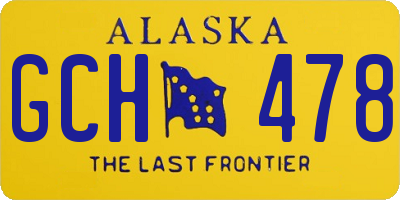 AK license plate GCH478
