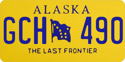 AK license plate GCH490