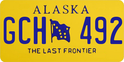 AK license plate GCH492
