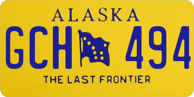 AK license plate GCH494
