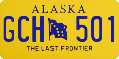 AK license plate GCH501