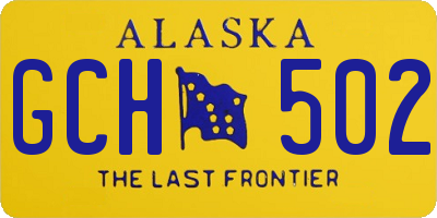 AK license plate GCH502