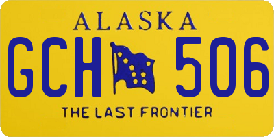 AK license plate GCH506