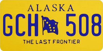 AK license plate GCH508