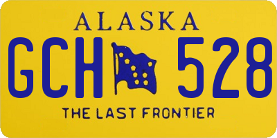 AK license plate GCH528