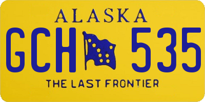 AK license plate GCH535