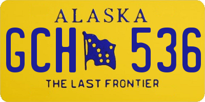 AK license plate GCH536