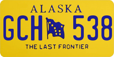 AK license plate GCH538
