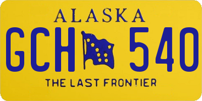 AK license plate GCH540