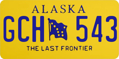 AK license plate GCH543