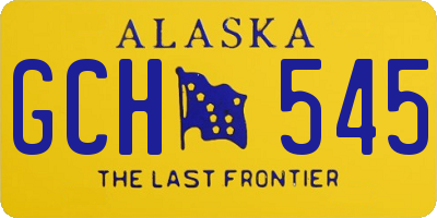 AK license plate GCH545