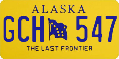 AK license plate GCH547