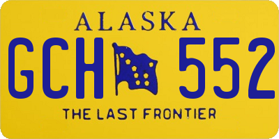 AK license plate GCH552