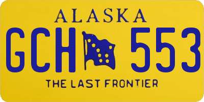 AK license plate GCH553