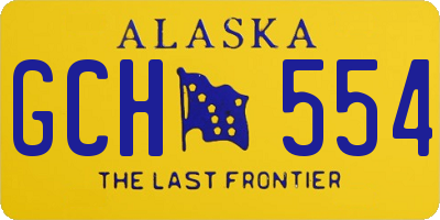 AK license plate GCH554