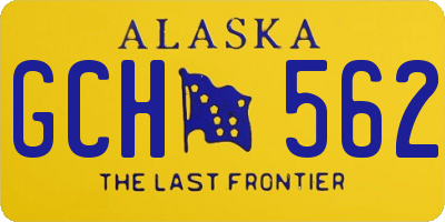 AK license plate GCH562