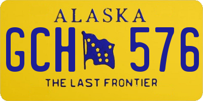 AK license plate GCH576