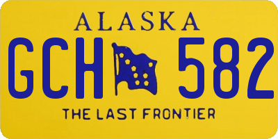 AK license plate GCH582