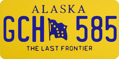 AK license plate GCH585