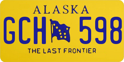 AK license plate GCH598