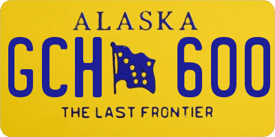 AK license plate GCH600