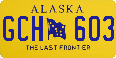 AK license plate GCH603